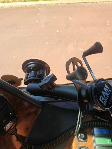 Customer photo review of RAM® X-Grip® Large Phone Mount with RAM® Twist-Lock™ Suction Cup Base (RAM-B-166-C-UN10U)