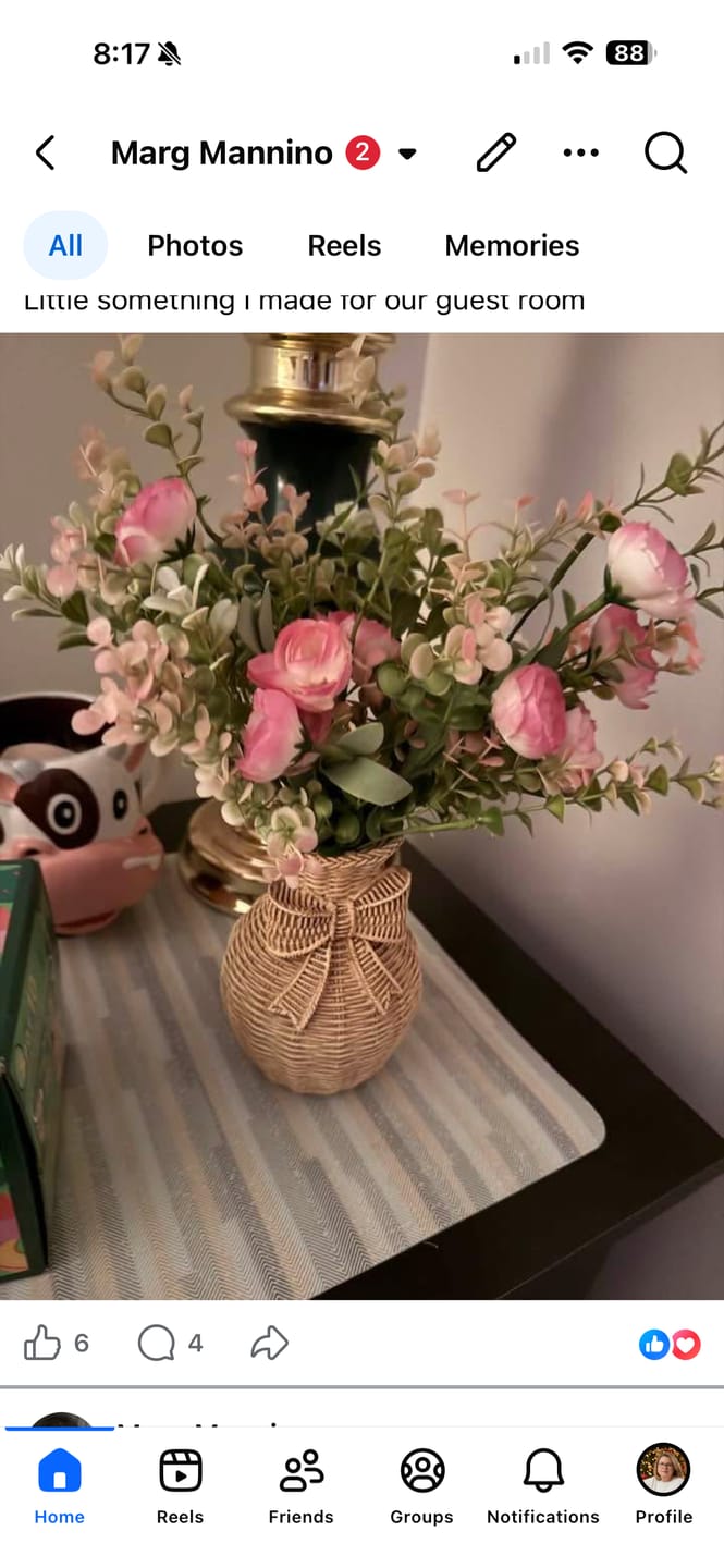 Customer photo review of Bow Weave Vase