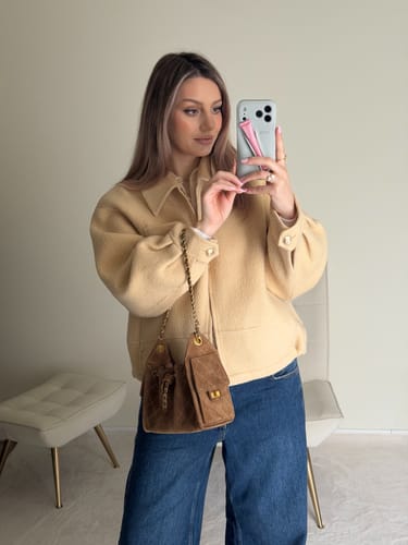 Customer photo review of Wool-Blend Zip Jacket