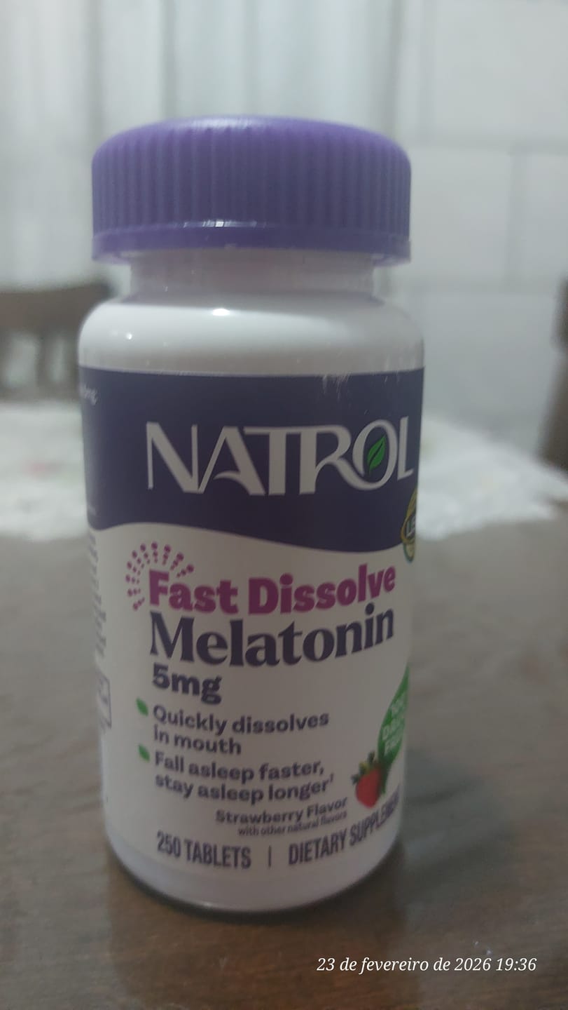 Customer photo review of Natrol - Melatonina 5 Mg 250 Tablets Dissolução Rápida Sabor Morango