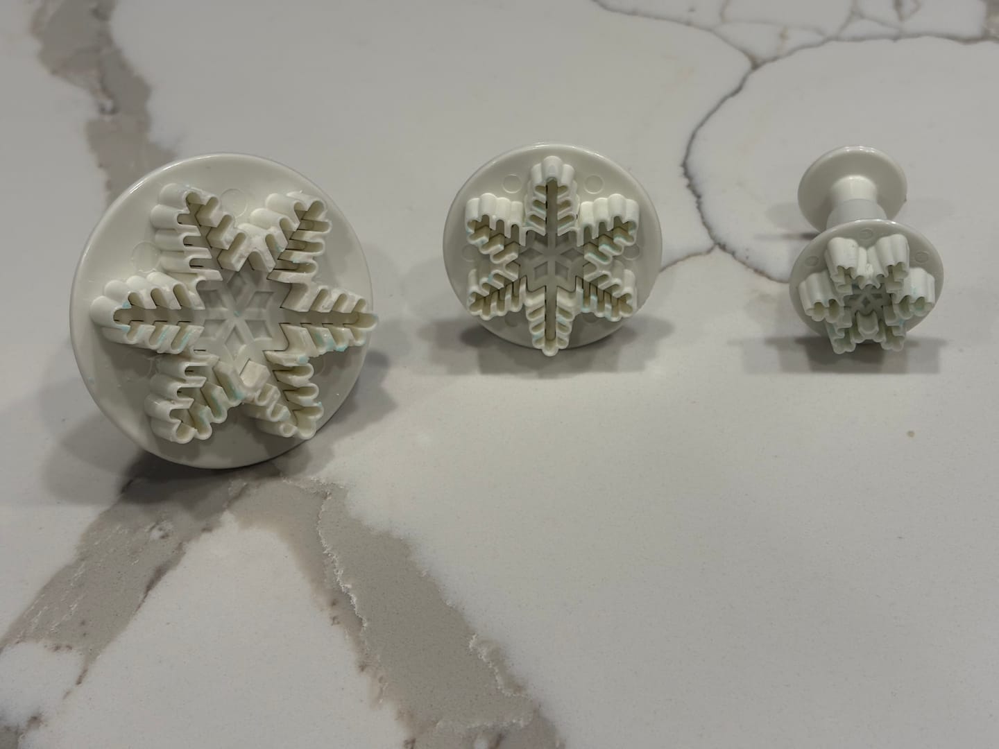 Customer photo review of 3 Piece Snowflake Cutter Set