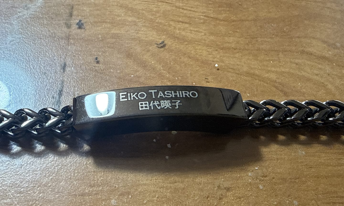 Customer photo review of Franco Link ID Urn Bracelet | 6MM