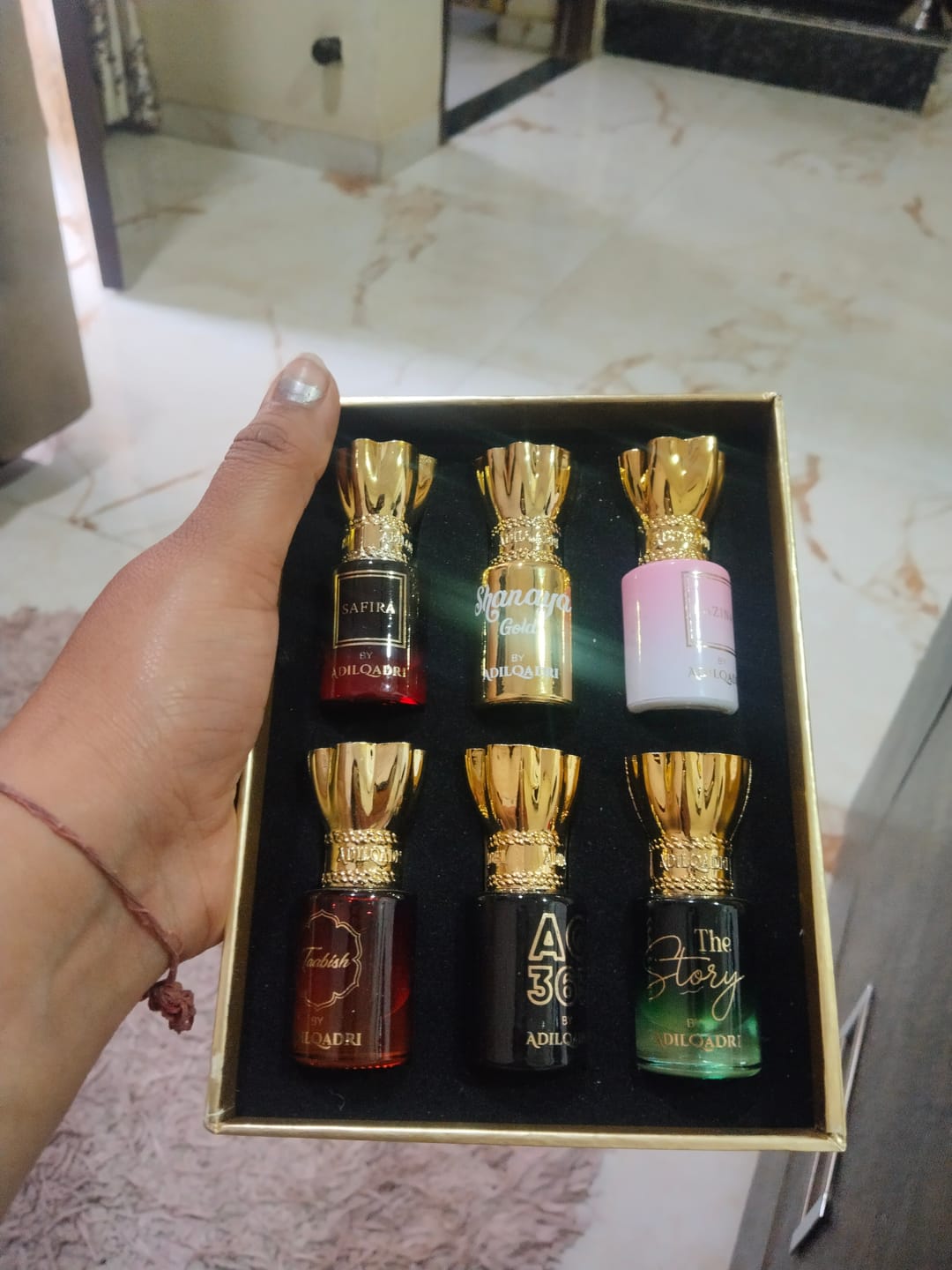 Customer photo review of Essensia Luxury Attar Perfume Gift Set (6 x 5.5Ml)