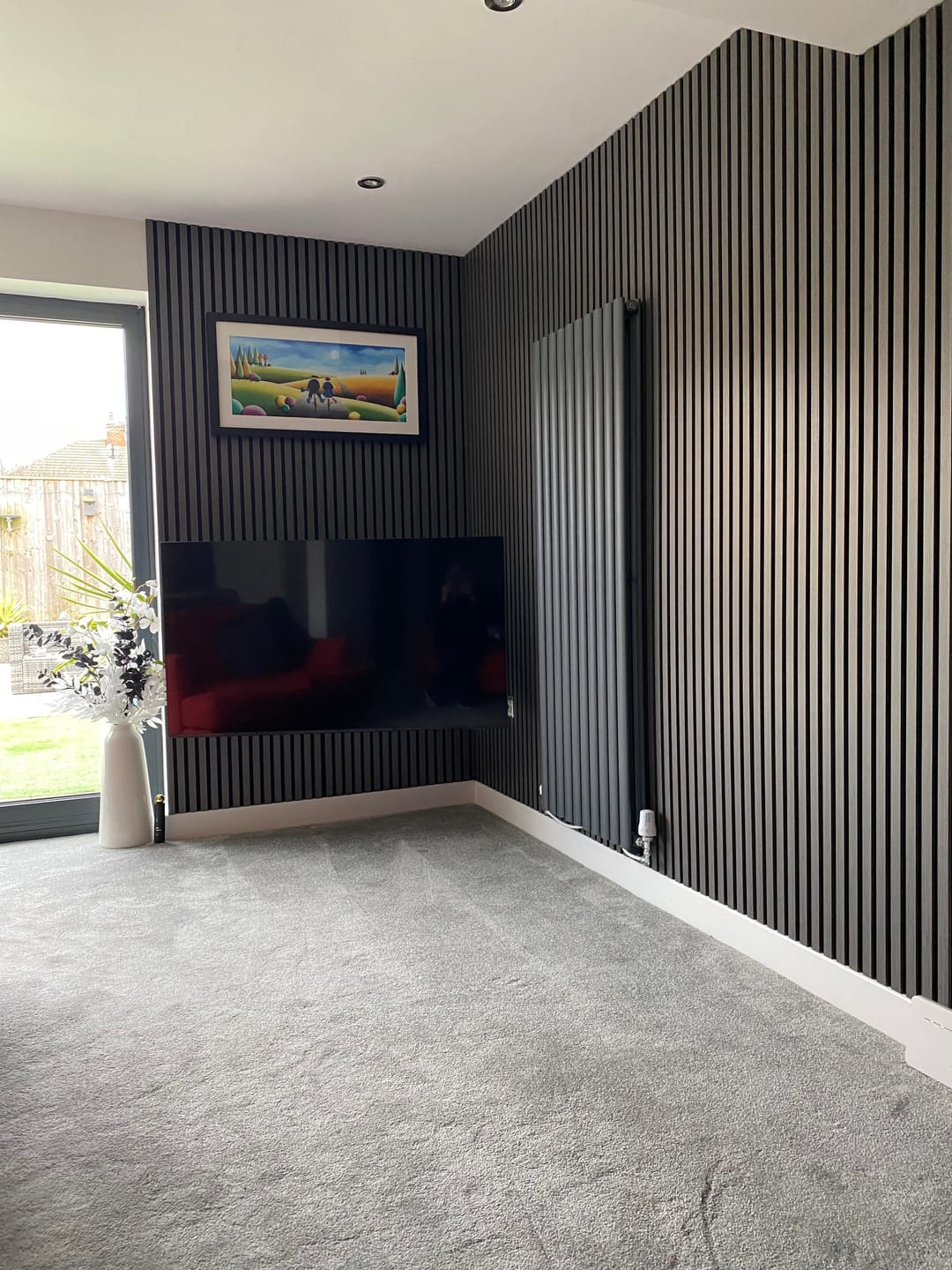 Customer photo review of Premium Acoustic Wall Panels - Dark Grey