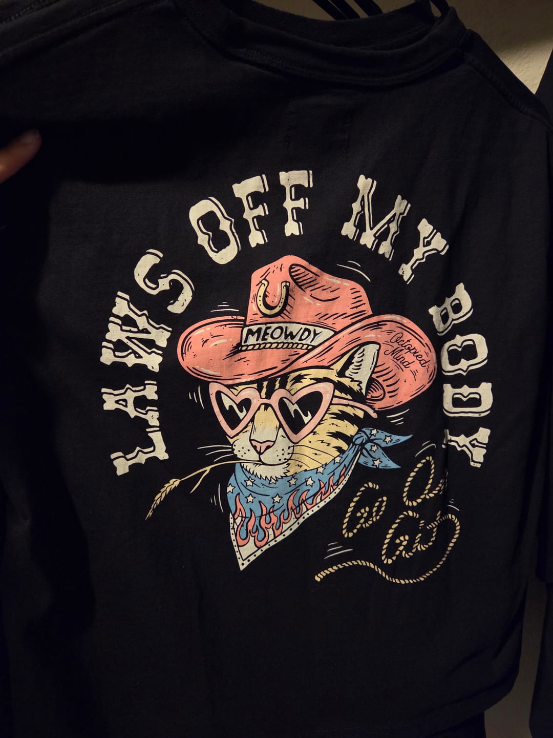 Customer photo review of Laws Off My Body T-Shirt