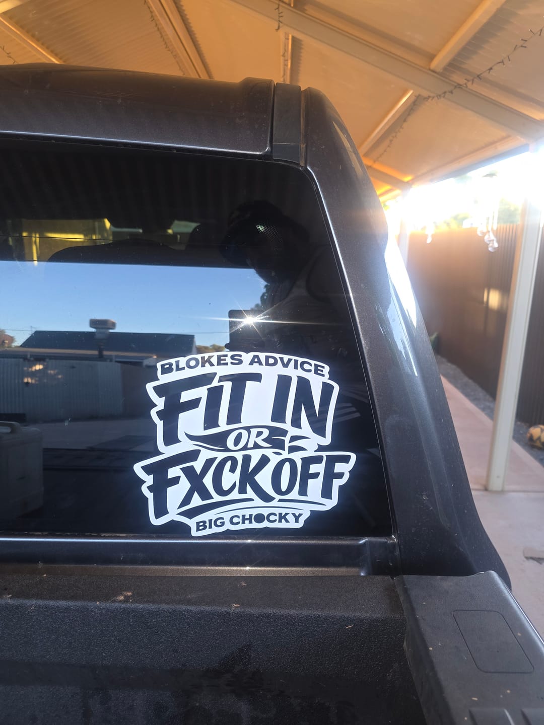 Customer photo review of Big Chocky | Fit In Sticker - 250x215mm