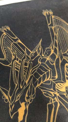 Customer photo review of Orchestra of Death 2-Player Cloth Playmat