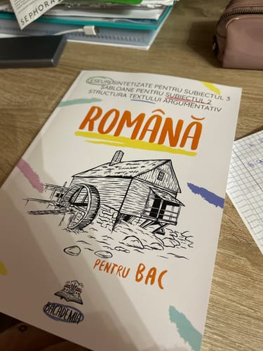 Recenzie cu fotografie de la un client despre Carte Română Bacalaureat Bacademia (temă și viziune, caracterizare, relație) - Ediția II