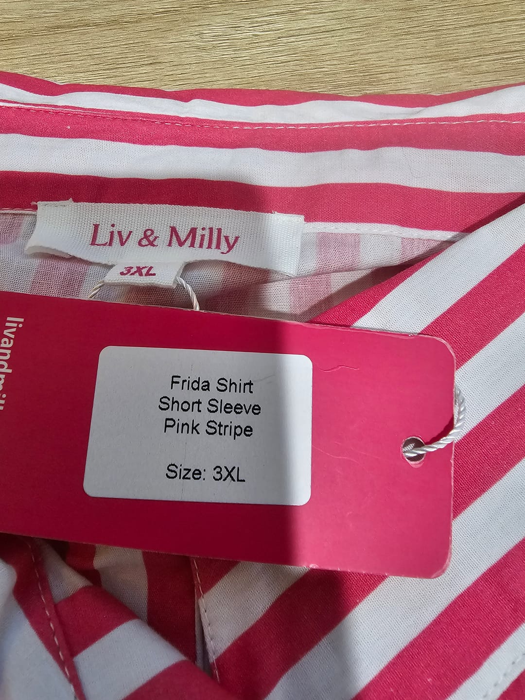 Customer photo review of Frida Shirt Dress - Pink (Short Sleeve)