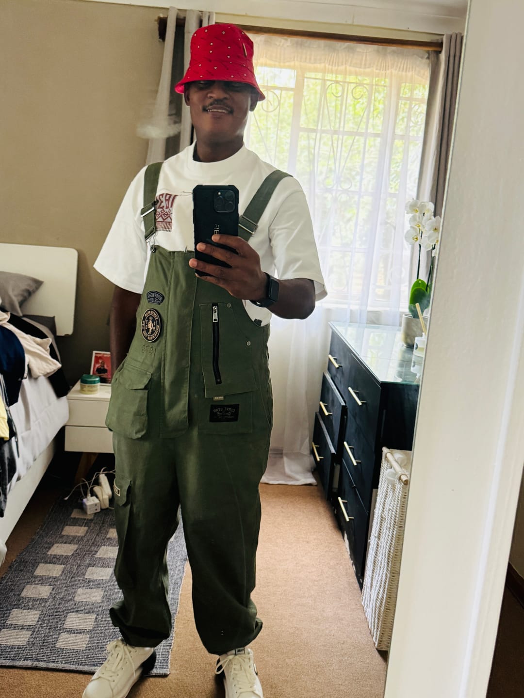 Customer photo review of Curve Gear Dungaree Olive