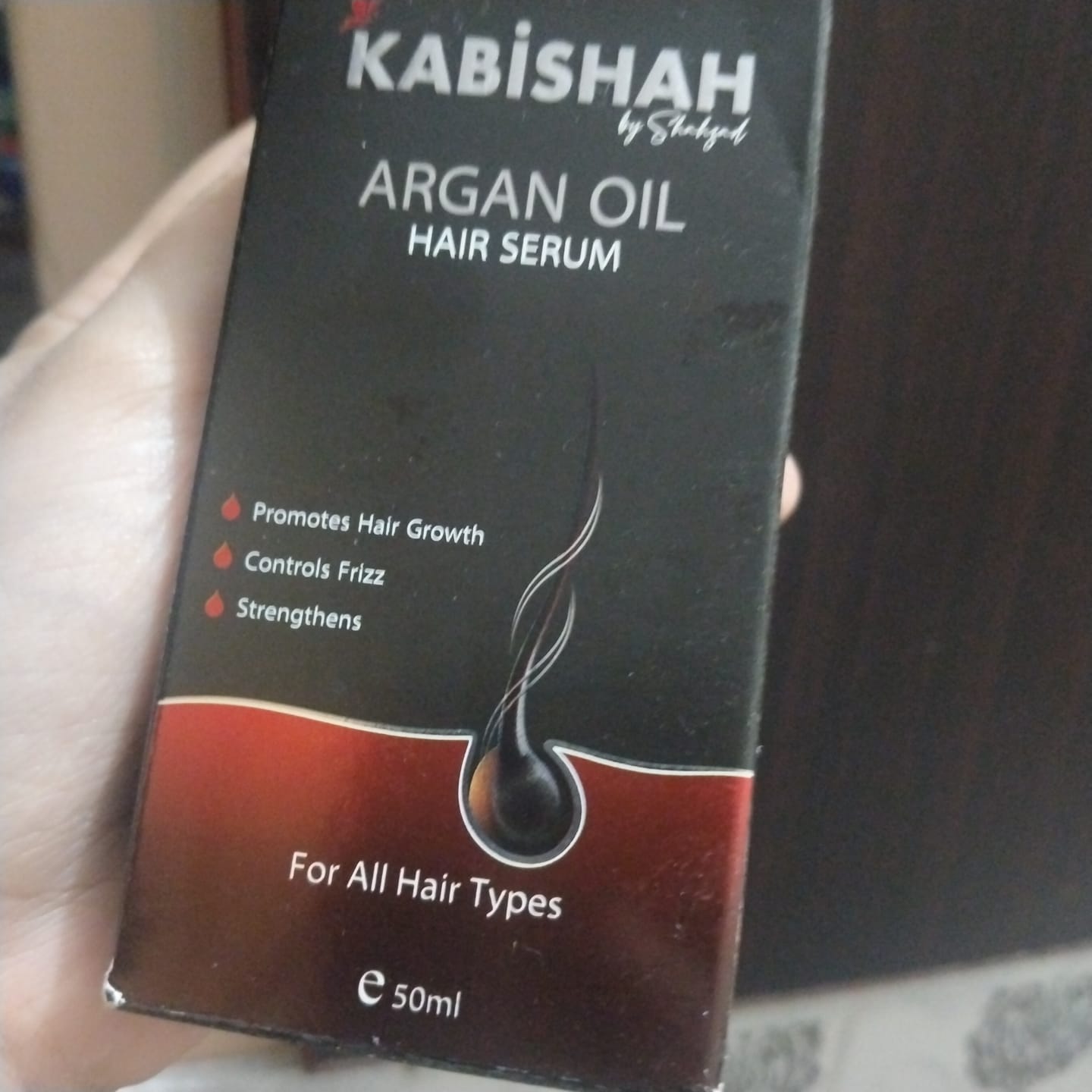 Customer photo review of Argan Oil Hair Serum