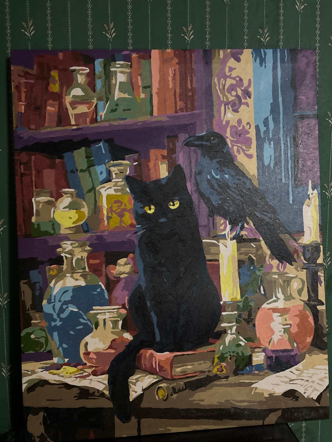 Customer photo review of Black companions | Paint by Number