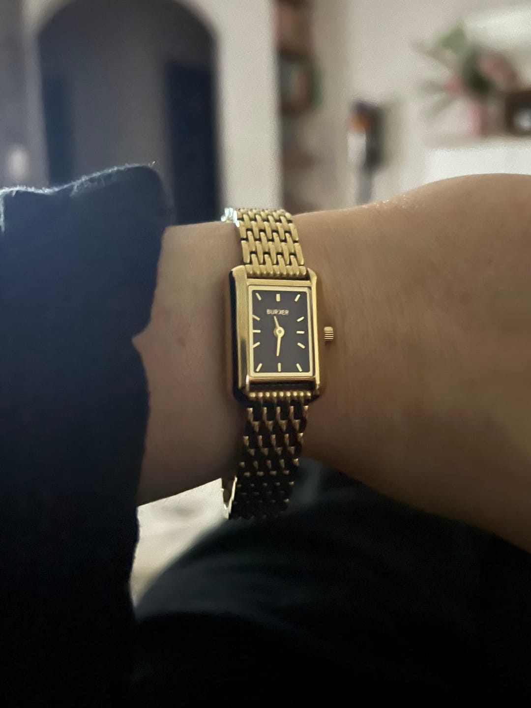 Customer photo review of Olivia Petite Gold Burgundy