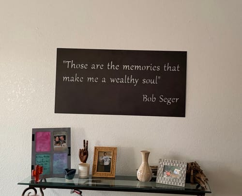 Customer photo review of Custom Sign for DeEtte