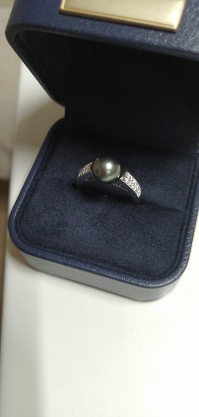 Customer photo review of Bijoux Promotion Bague perle de Tahiti Aéna