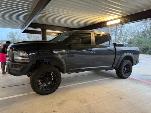 Customer photo review of 2013-2018 Dodge Ram Rebel Air Suspension Conversion/Delete Kit With Light Fix Module and Camber Bolts(DR34FMCK)