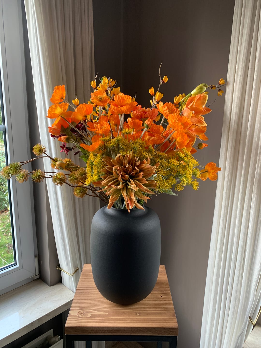 Customer photo review of Zijden Klaprozen - Licht oranje