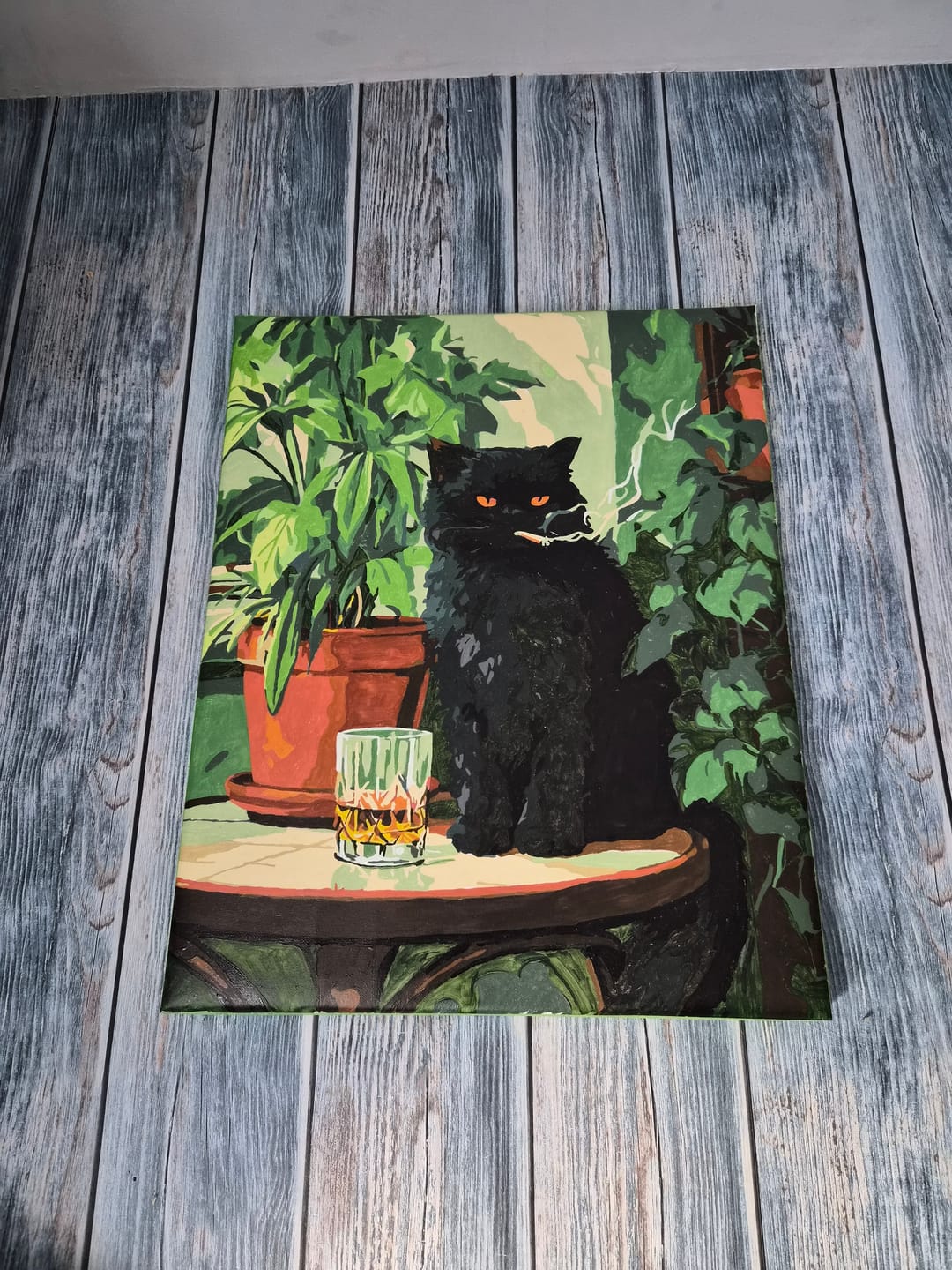 Customer photo review of Grumpy cat | Paint by Number