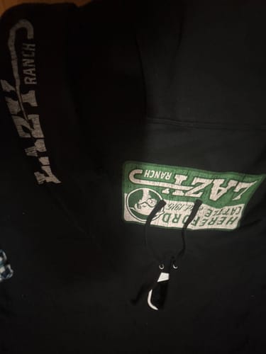 Customer photo review of Lazy J Ranch Shafter Long Sleeve Hoodie - Black