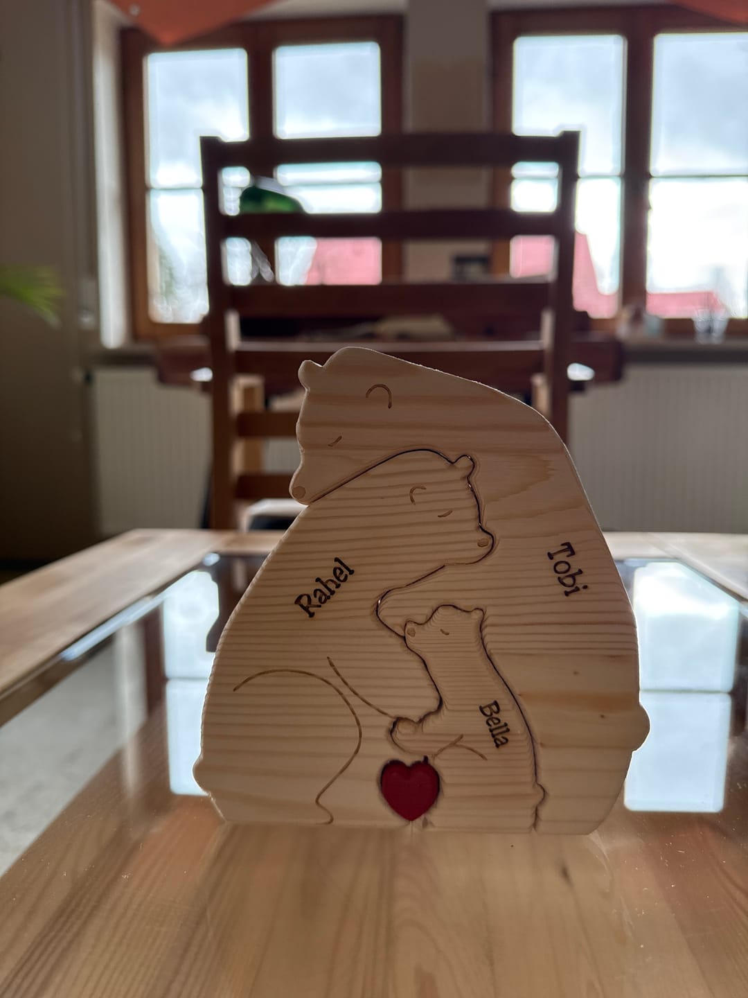 Customer photo review of Bärenfamilie - Süße Personalisierte Holzbären zum Aufstellen für die Familie