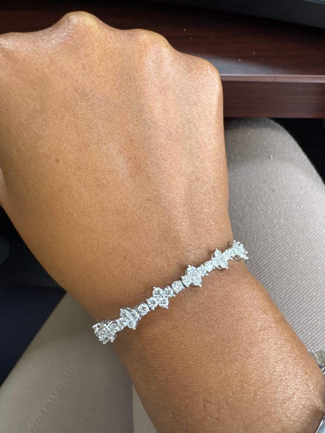 Customer photo review of Moissanite Thorn Bracelet