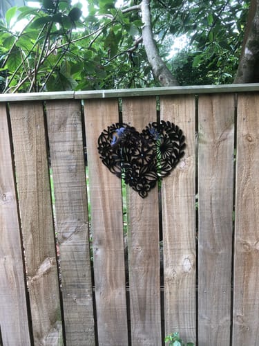 Customer photo review of Floral Heart Wall Décor