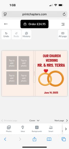 Customer photo review of Custom Travel Book