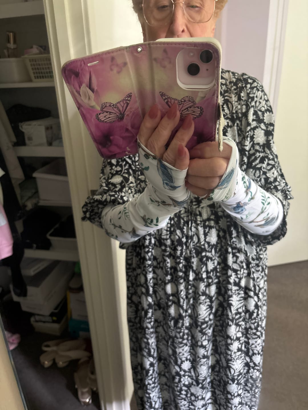 Customer photo review of Gardening Protection Sleeves - Blue Wren Cream