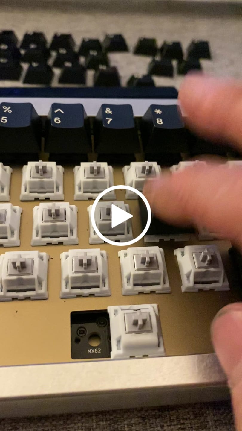 Customer video review of KEYGEEK PA LINEAR SWITCH FACTORY LUBED (10PCS)