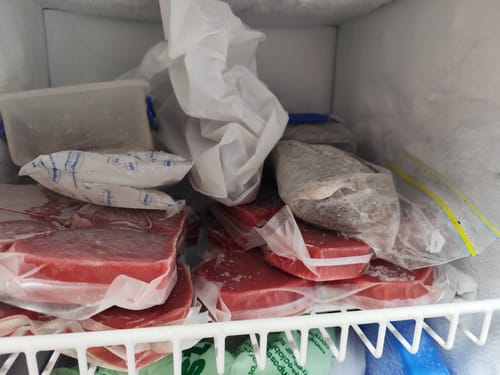Customer photo review of Yellowfin Tuna Loin Steaks (High Grade Frozen)