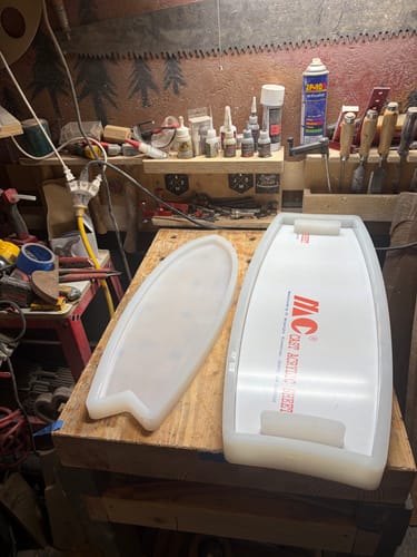 Customer photo review of 24x7.7x1" Large Fishtail Surfboard Silicone Mold For Epoxy Resin