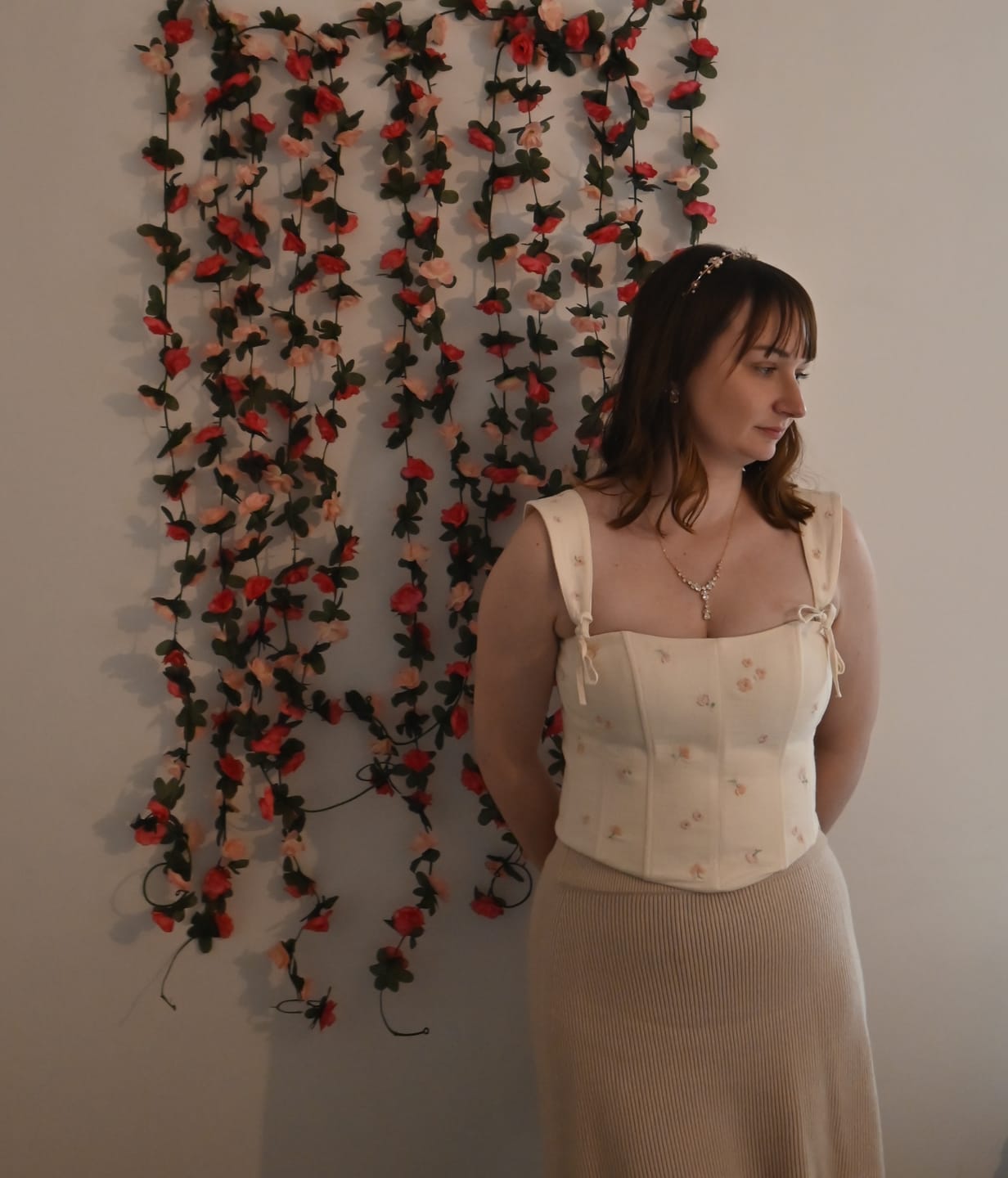 Customer photo review of Jeanette Embroidery Corset Top