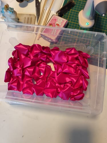 Customer photo review of Satinband 38 mm x 25 m fuchsia