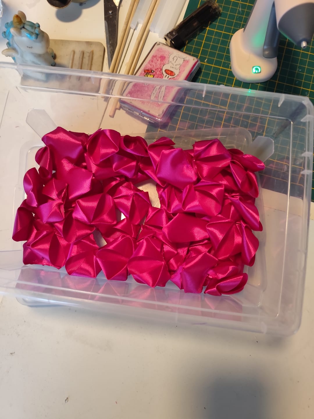 Customer photo review of Satinband 38 mm x 25 m fuchsia
