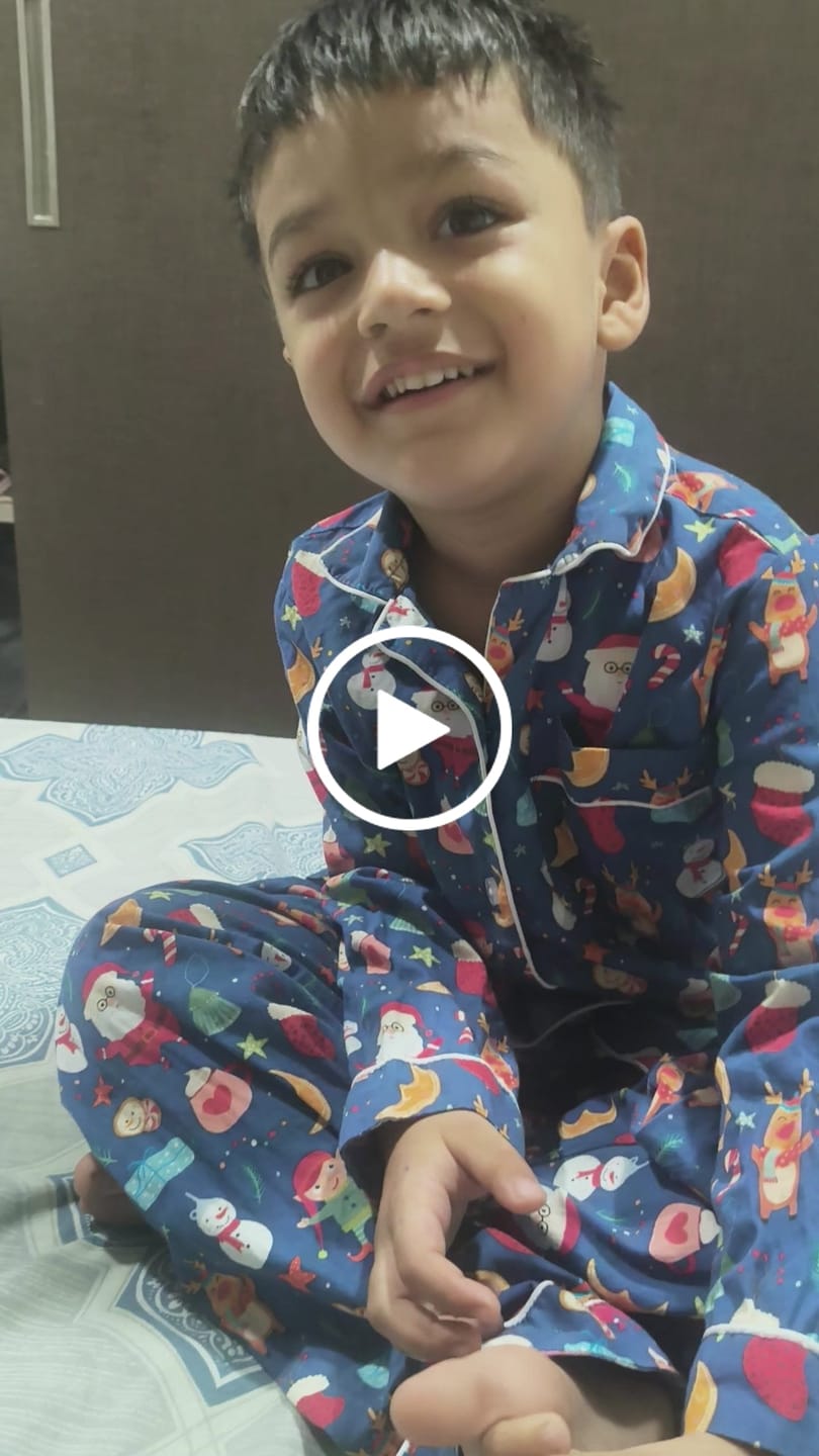 Customer video review of Dark Blue Jolly Christmas Night Suit