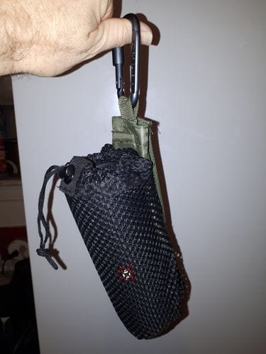Customer photo review of Water Bottle Pouch with Carabiner