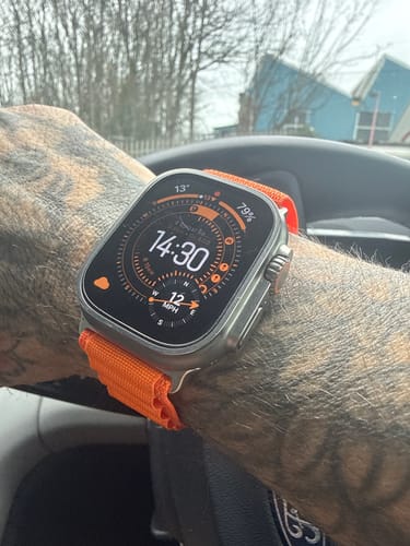 Customer photo review of Rugged Nylon Alpine Band Strap for Apple Watch Ultra & Series