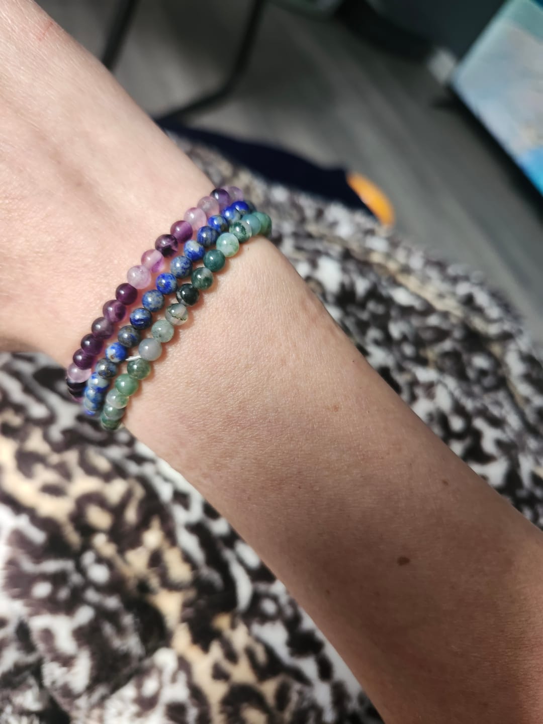 Customer photo review of Purple Fluorite Bracelet Mini