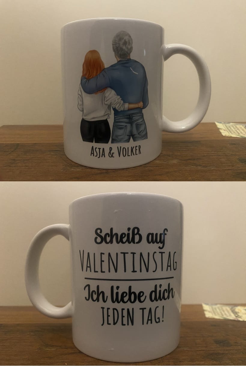 Customer photo review of Jeden Tag - Paar-Tasse