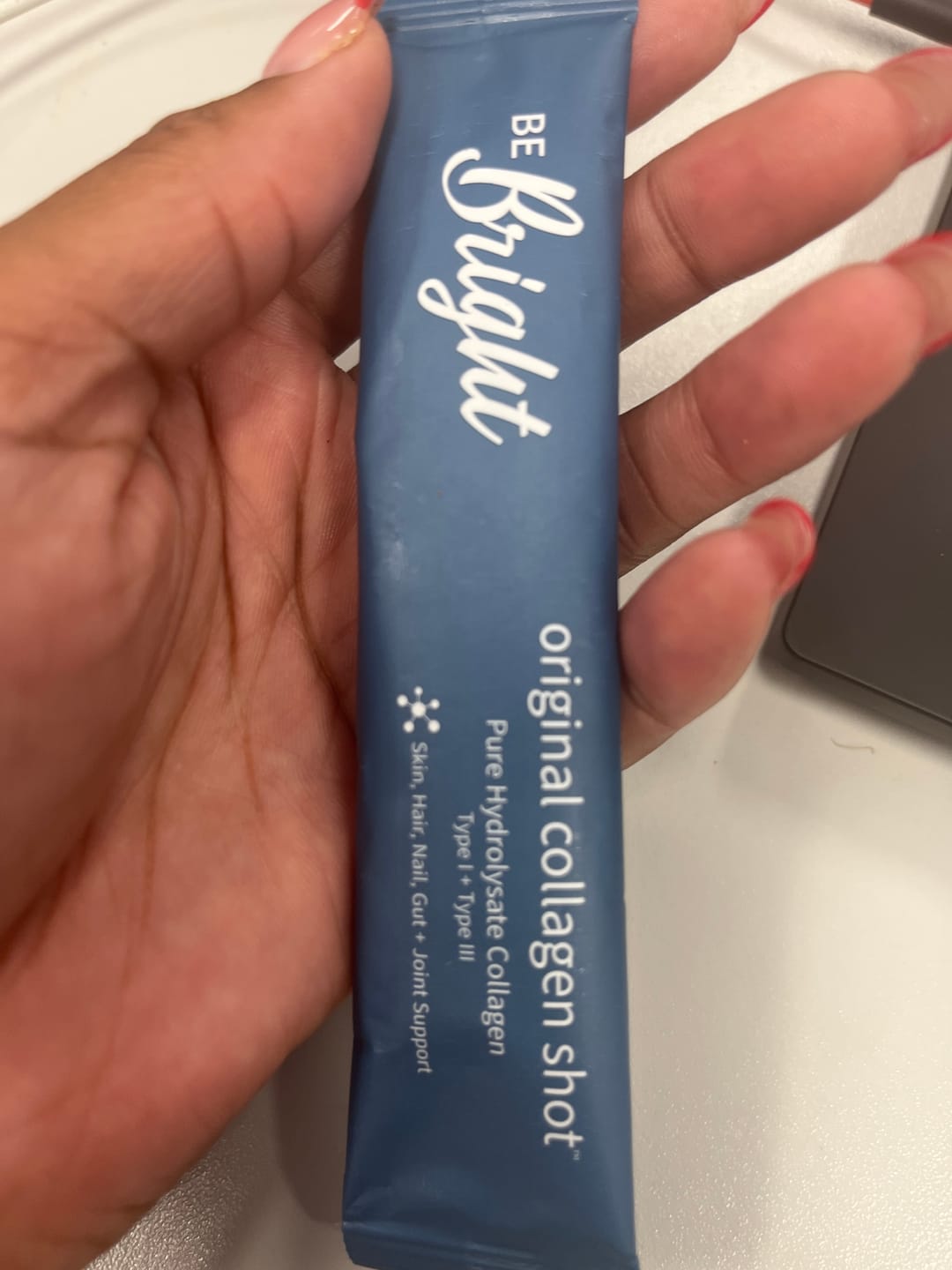 Customer photo review of ORIGINAL COLLAGEN 10g SHOT - 1 MONTH SUPPLY