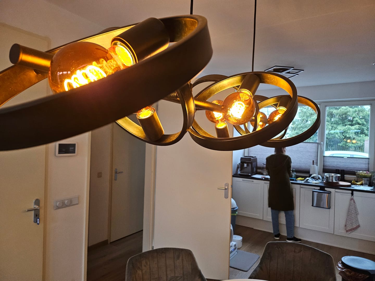 Customer photo review of Hanglamp Amara - 6-lichts - Antraciet - Metaal