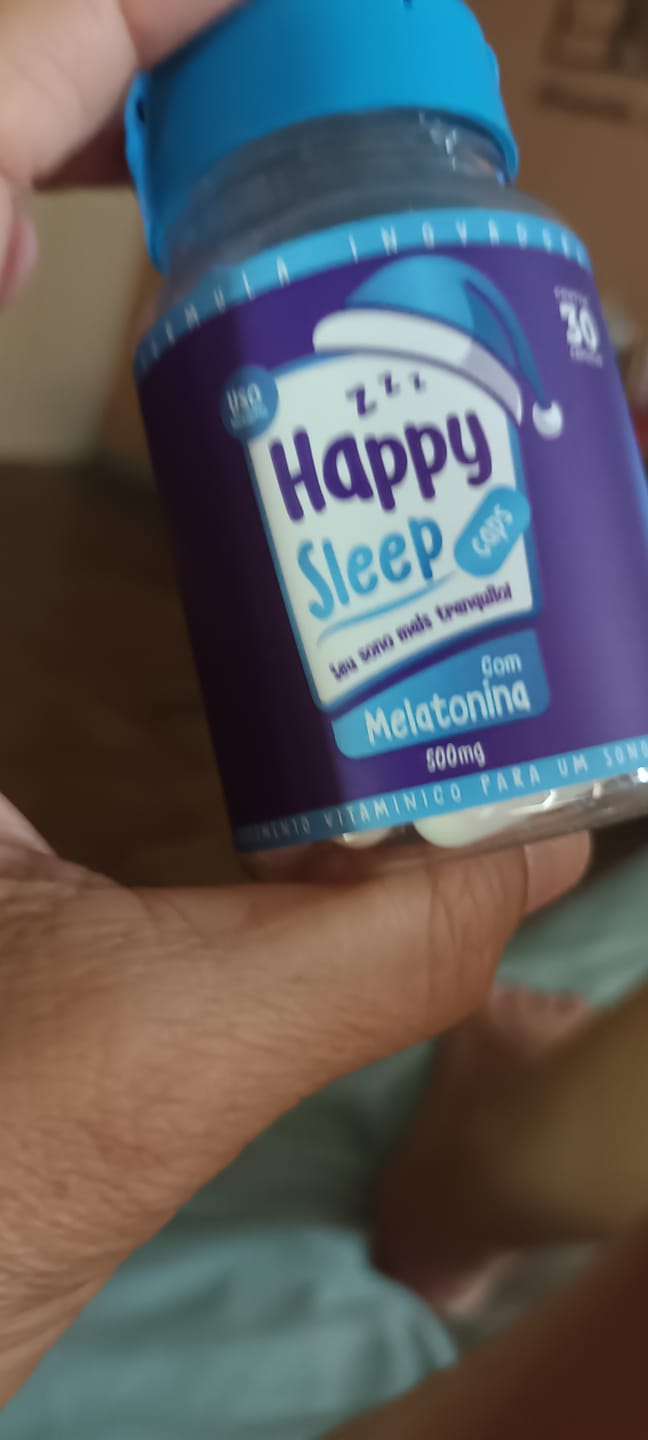 Customer photo review of Melatonina Happy Sleep - 1 Pote (30 dias de uso)
