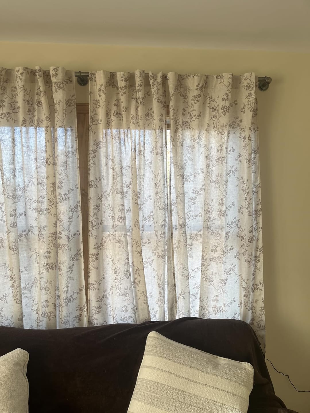Customer photo review of Vine Blossom Linen Blend Curtains