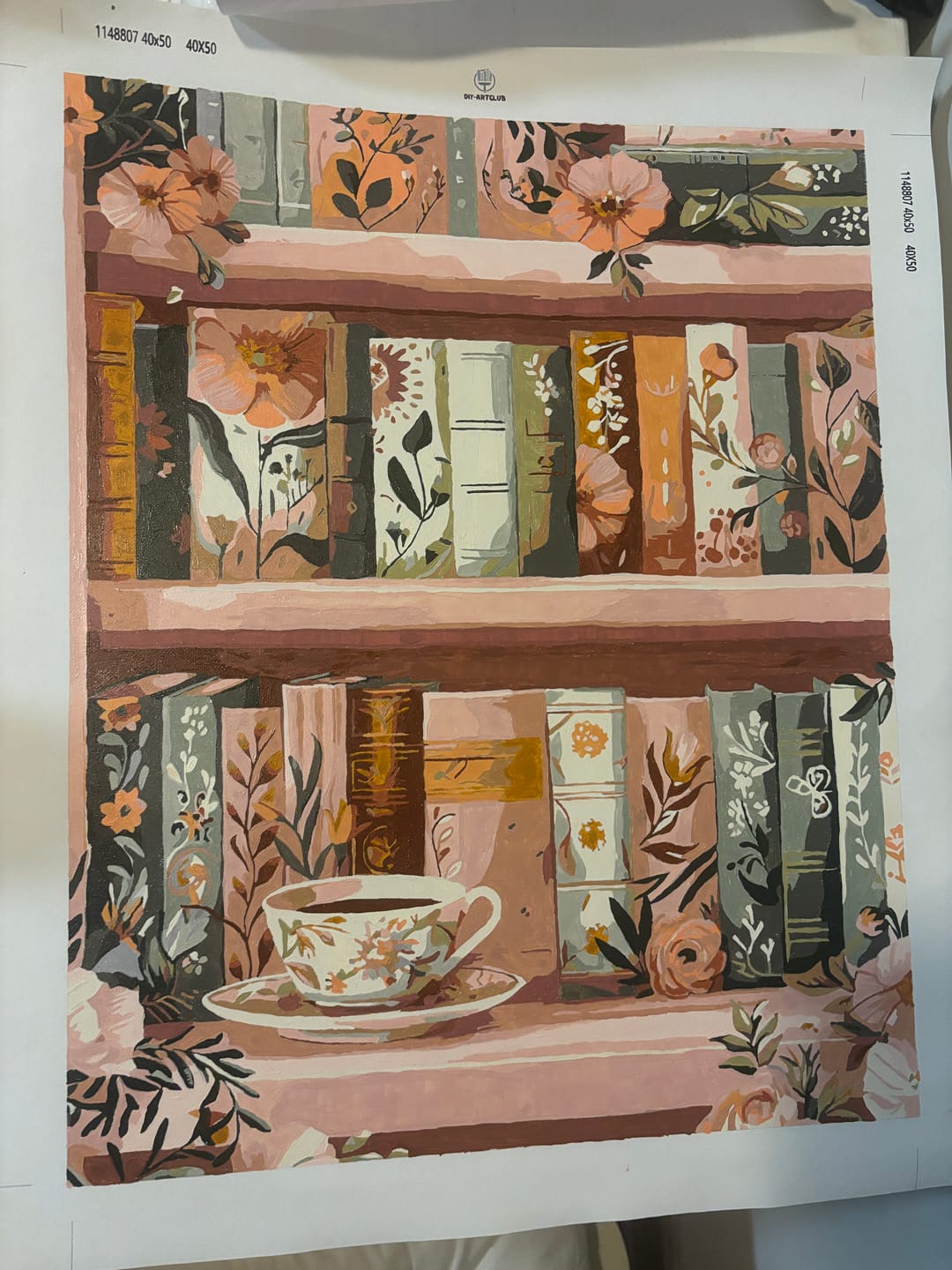 Customer photo review of Blooming library | Paint by Number