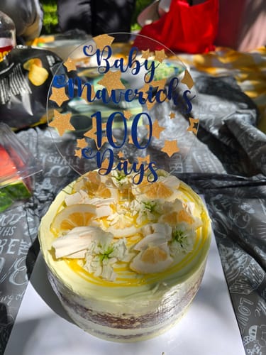 Customer photo review of lemon meringue cake