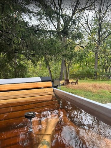 Customer photo review of Wood Burning Hot Tub