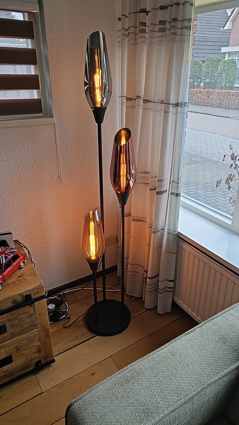 Customer photo review of Vloerlamp Alune - Mix - Glas - 168 cm