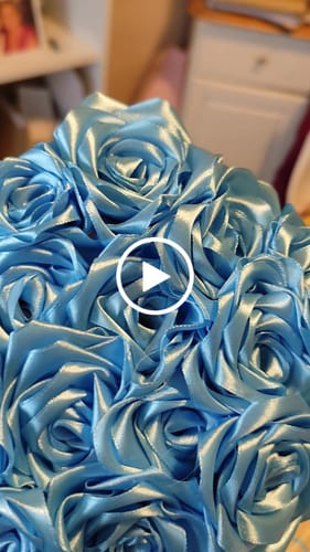 Customer video review of Satinband 38 mm x 25 m hellblau