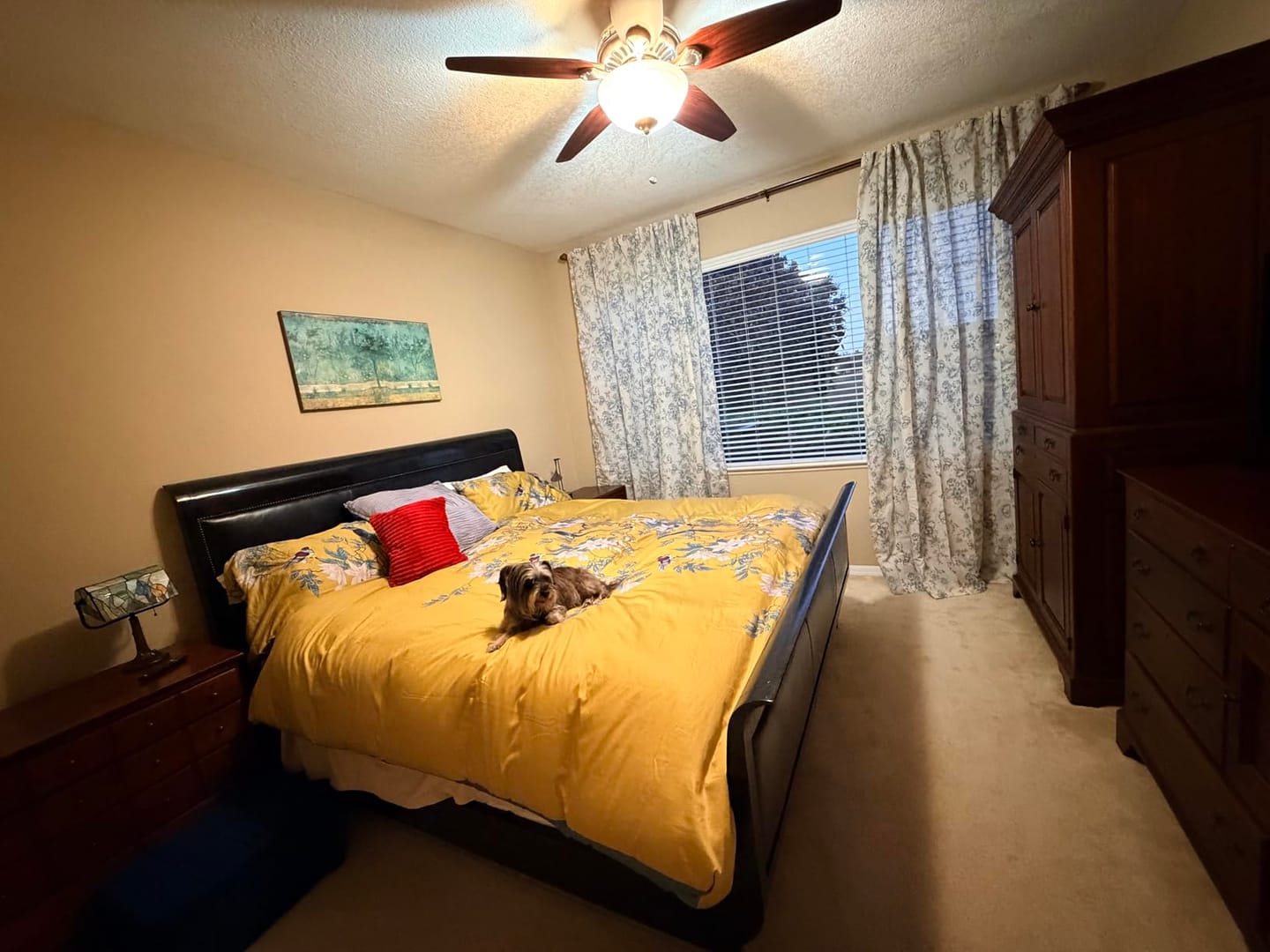 Customer photo review of Peony Print Linen Blend 3-in-1 Curtains