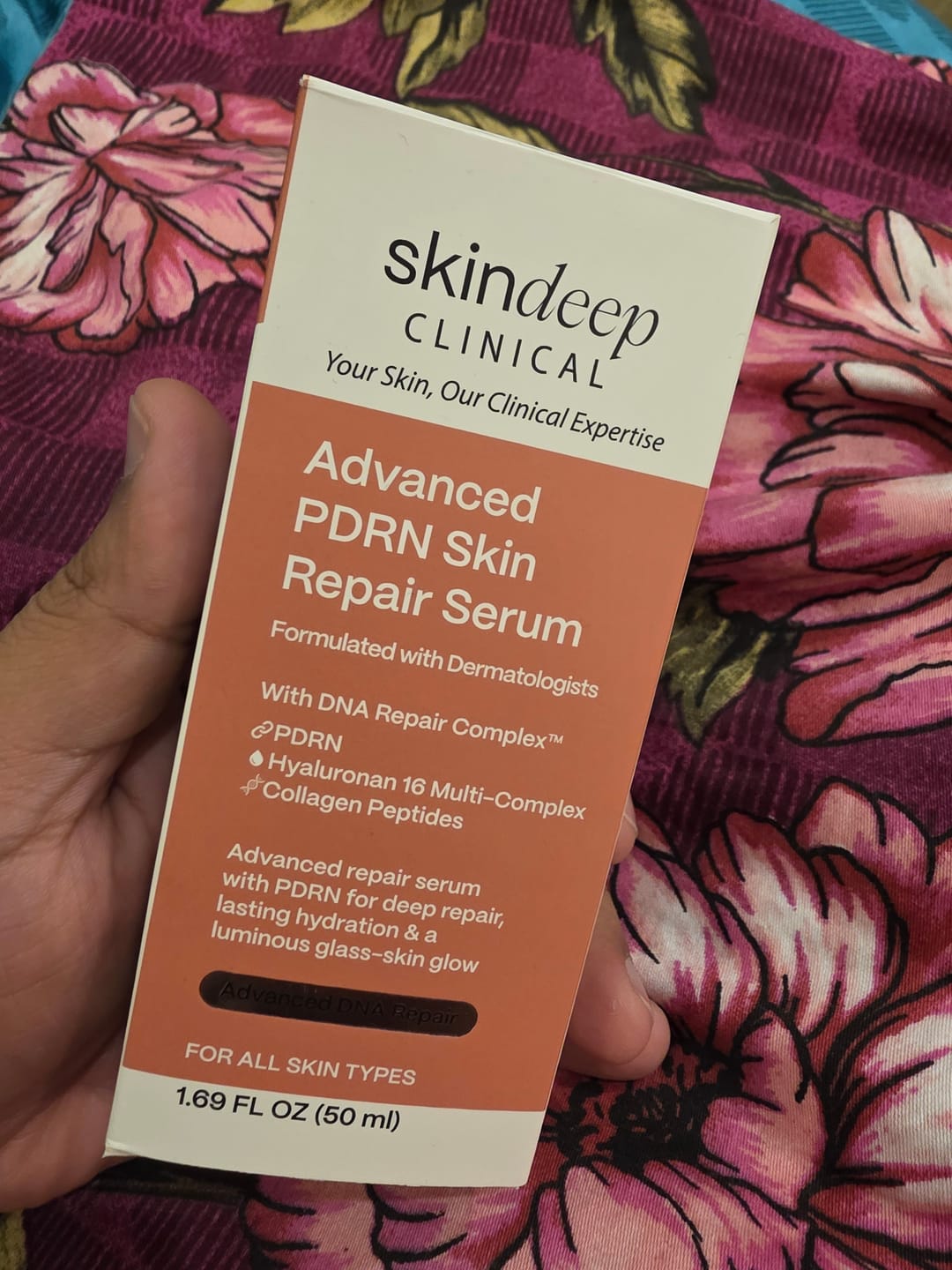 Customer photo review of Advanced PDRN Skin Repair Serum